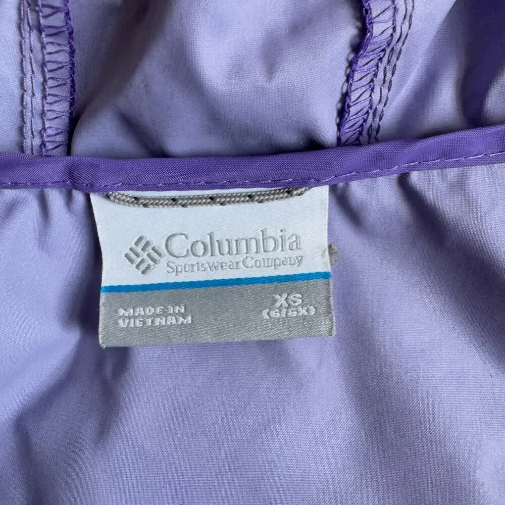 COLUMBIA Girl's Purple Rain Jacket Very Good Condition - Picture 6 of 8